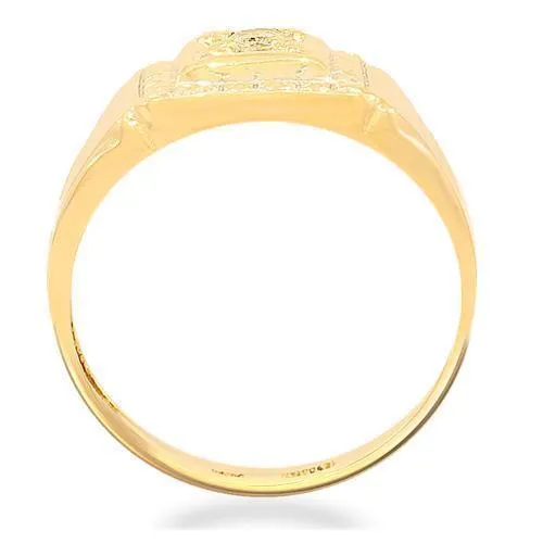 10K Gold Mens Diamond Solitaire Ring 0.13 Ctw