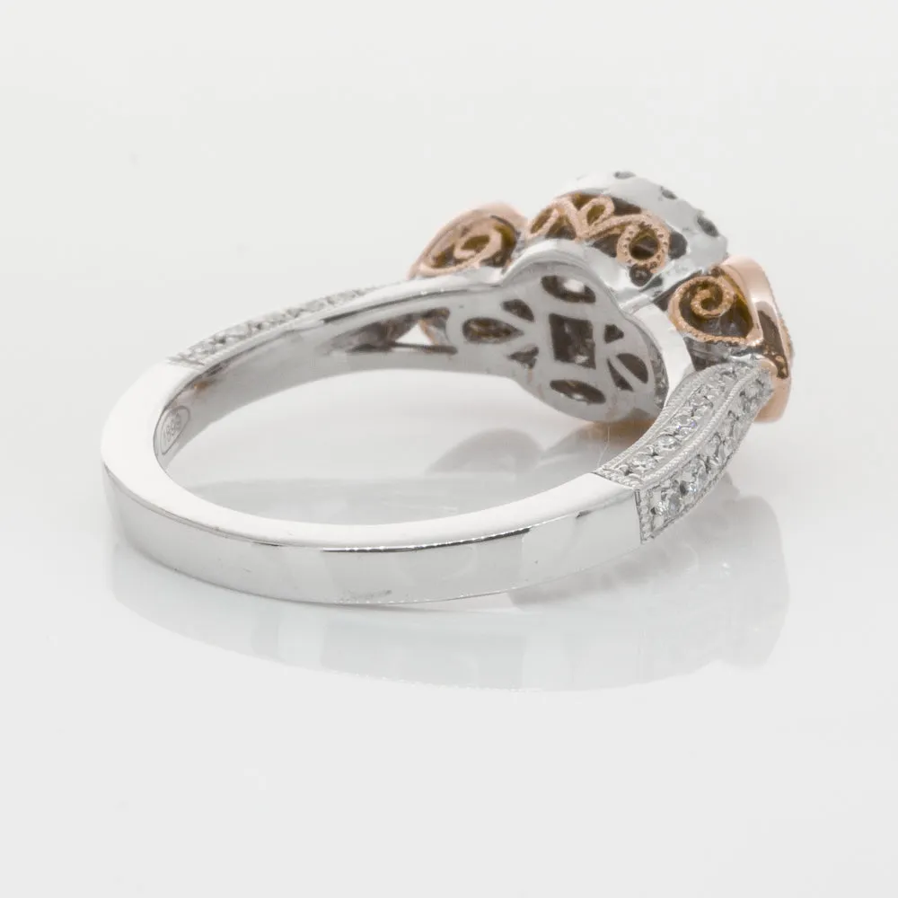 18ct White & Rose Gold .13ct Diamond Ring