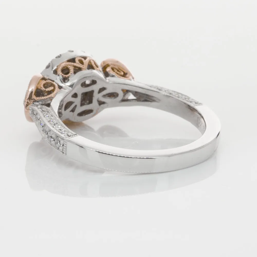 18ct White & Rose Gold .13ct Diamond Ring