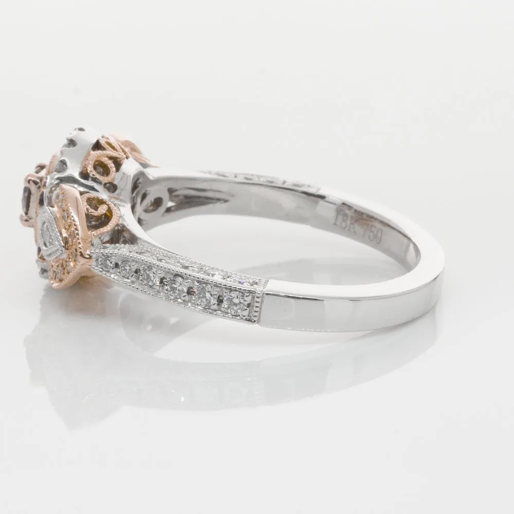 18ct White & Rose Gold .13ct Diamond Ring