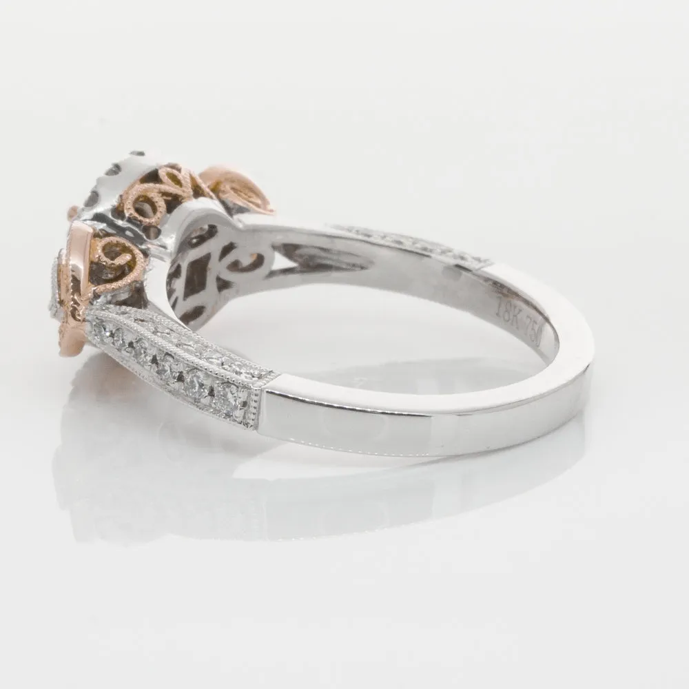 18ct White & Rose Gold .13ct Diamond Ring