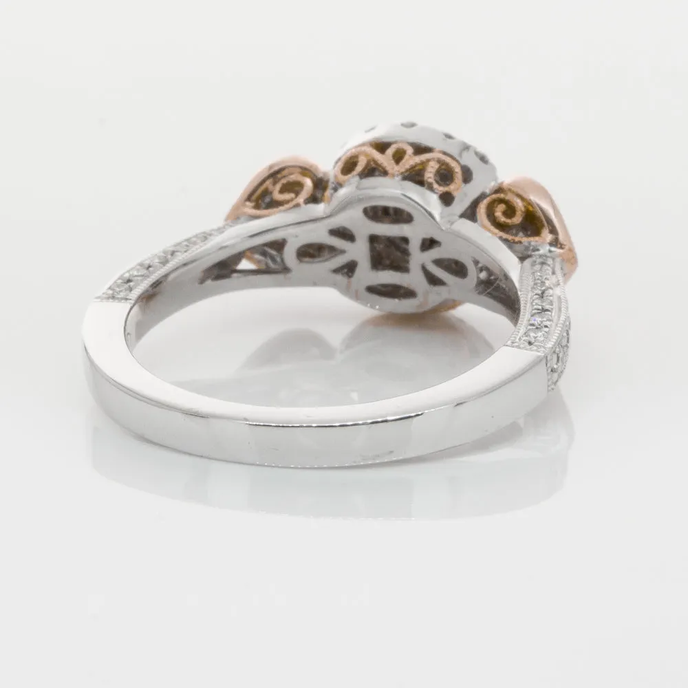 18ct White & Rose Gold .13ct Diamond Ring