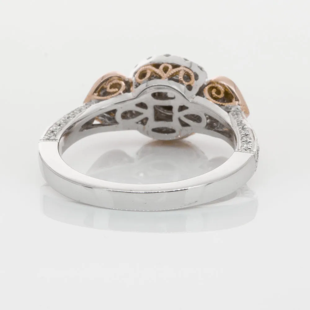 18ct White & Rose Gold .13ct Diamond Ring