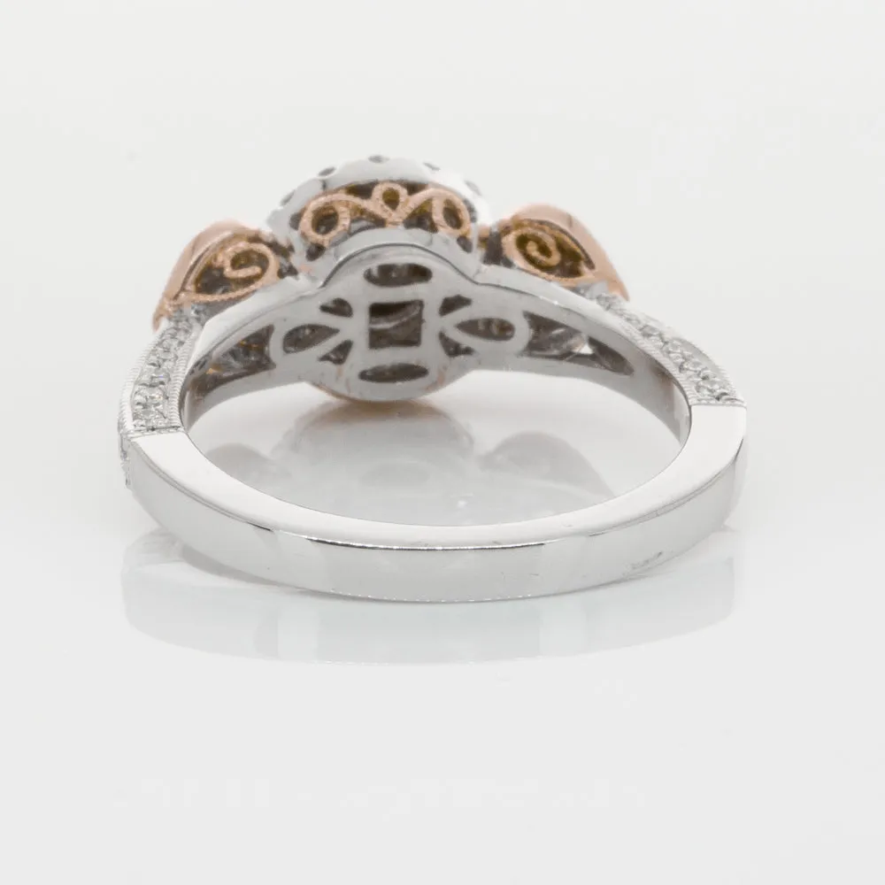 18ct White & Rose Gold .13ct Diamond Ring