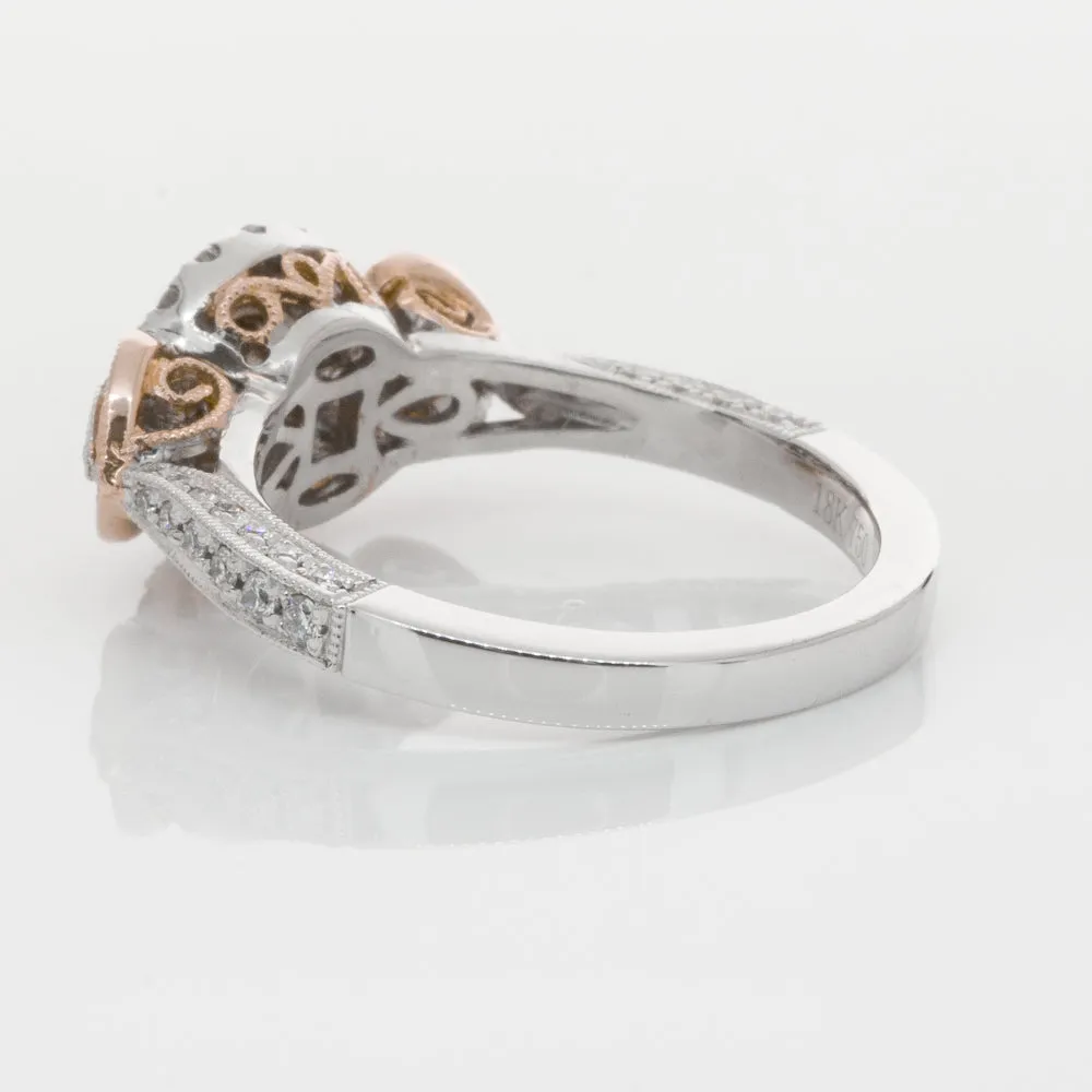 18ct White & Rose Gold .13ct Diamond Ring