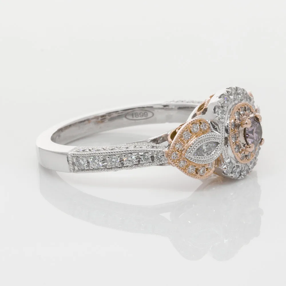 18ct White & Rose Gold .13ct Diamond Ring