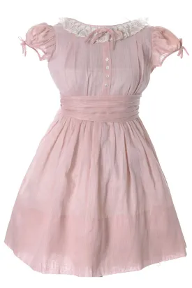 1940's Vintage Nathan Krauskopf Little Girl's Pink Dress