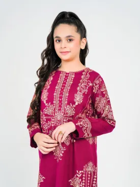 2 Piece Khaddar Suit-Printed