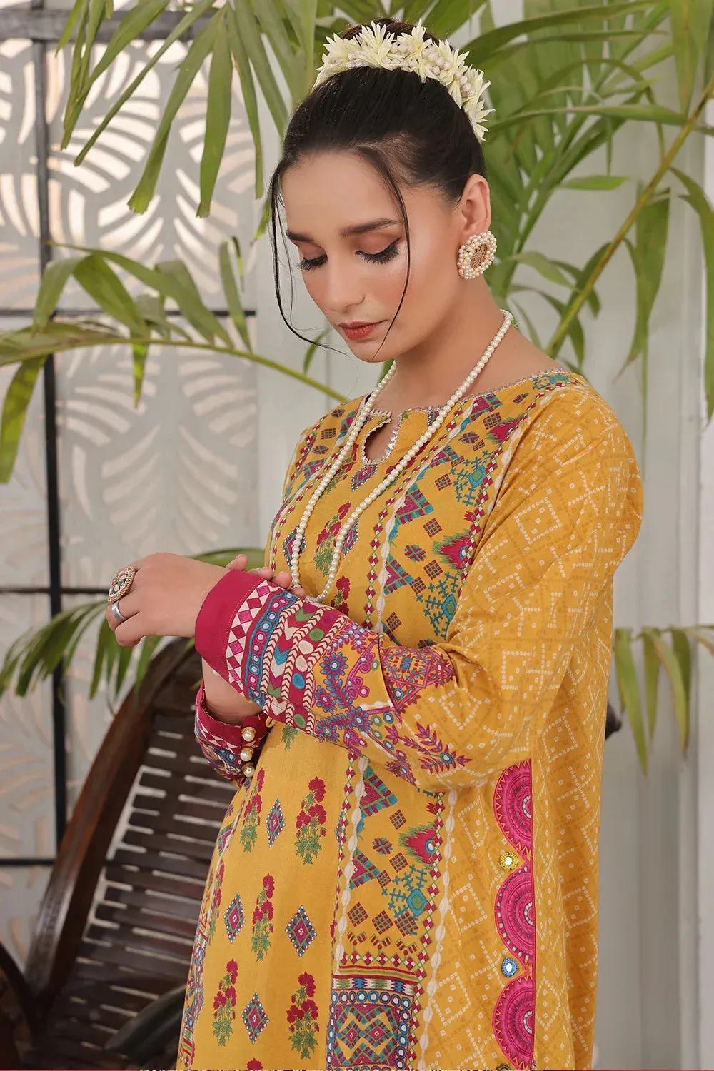 2PC Unstitched Printed Lawn Shirt and Trouser KST-2528