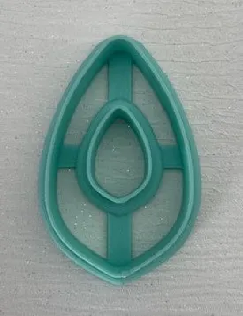 3D Printed Polymer Clay Cutter - Hollow #1 Pointed Teardrop