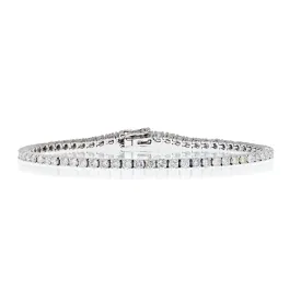 4 Carat TW Round Cut Diamond Tennis Bracelet In Platinum Setting