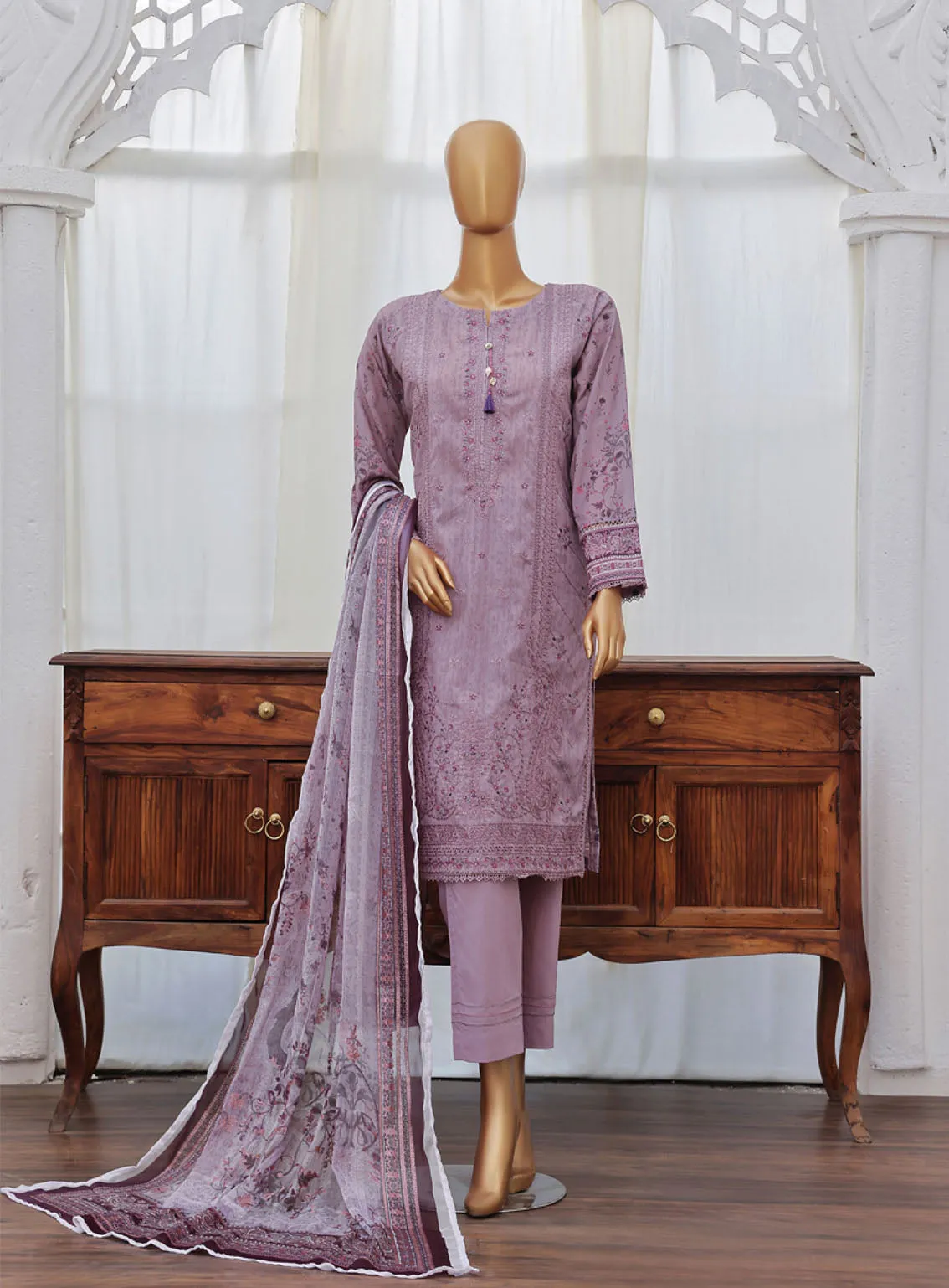 Aashkaar By HZ Textile Embroidered Lawn 3 Piece Stitched Suit - HZ24A D-403