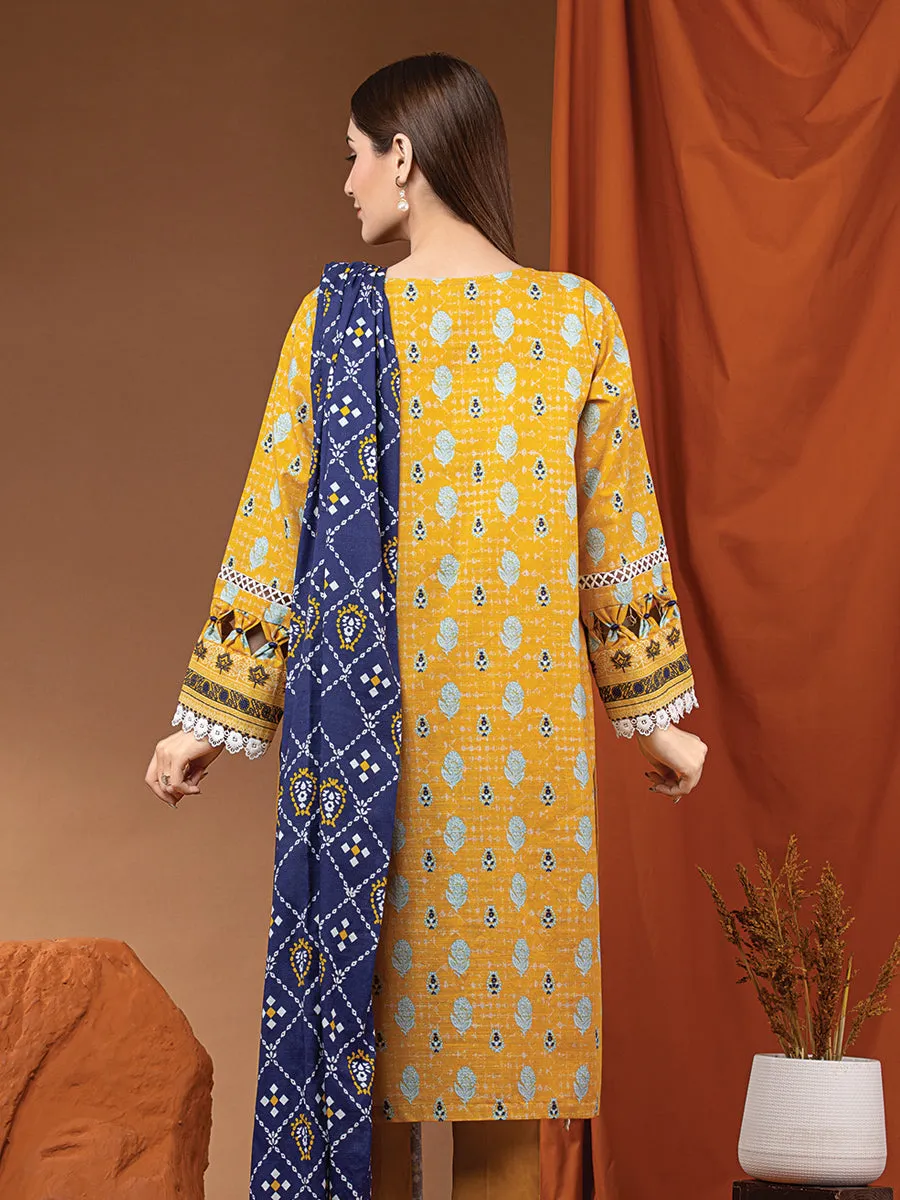 ACE Galleria Merak Khaddar Unstitched Printed 3Pc Suit A-WU3PWK22-448