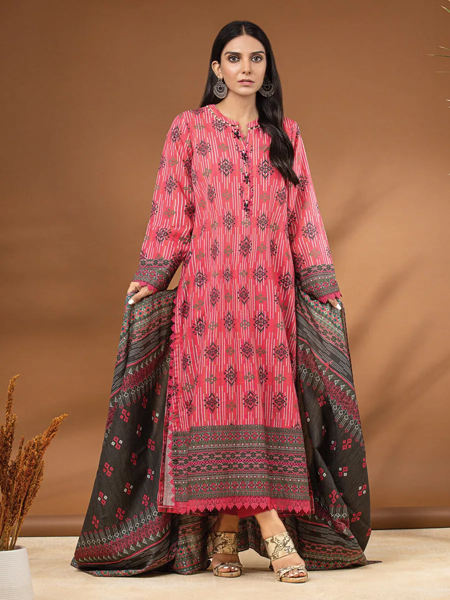 ACE Galleria Merak Khaddar Unstitched Printed 3Pc Suit A-WU3PWK22-453