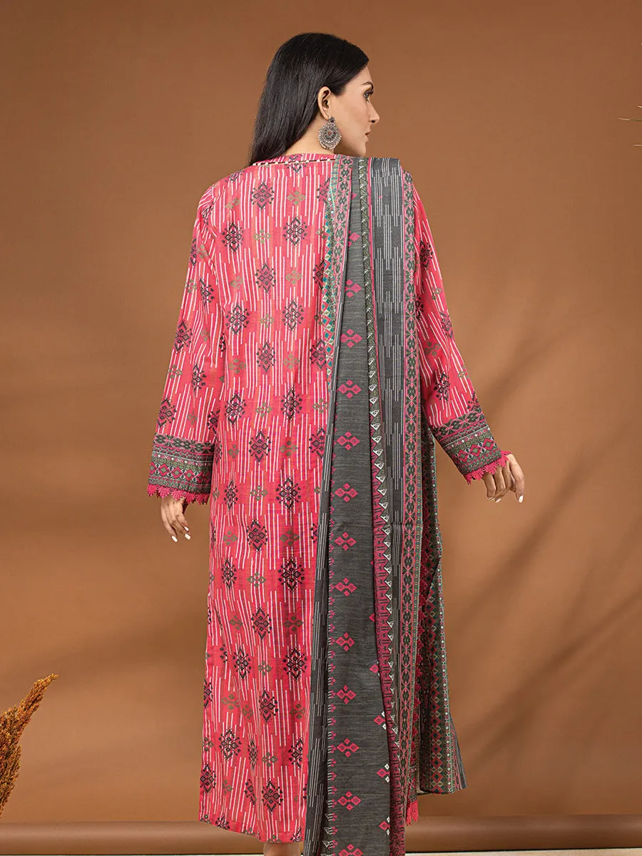 ACE Galleria Merak Khaddar Unstitched Printed 3Pc Suit A-WU3PWK22-453