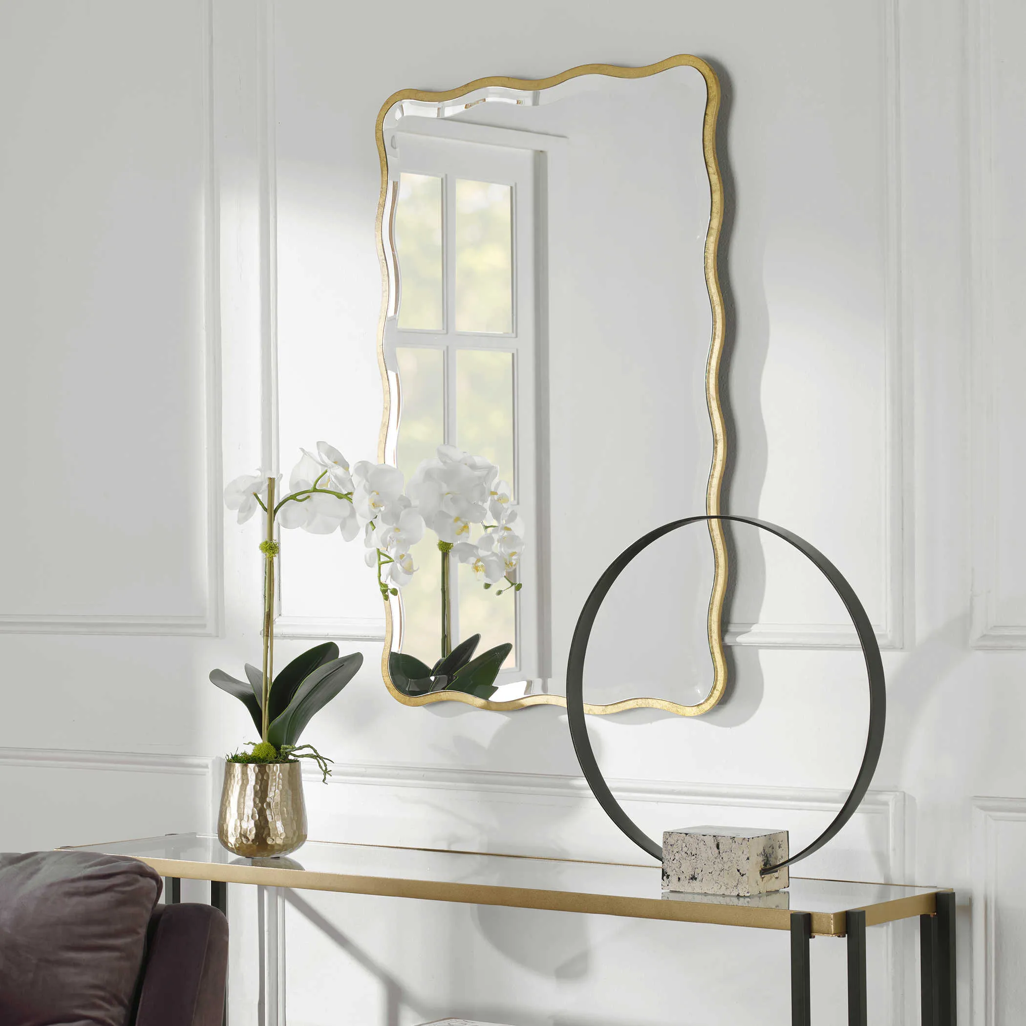 Aneta Scallop Rectangular 36" Mirror