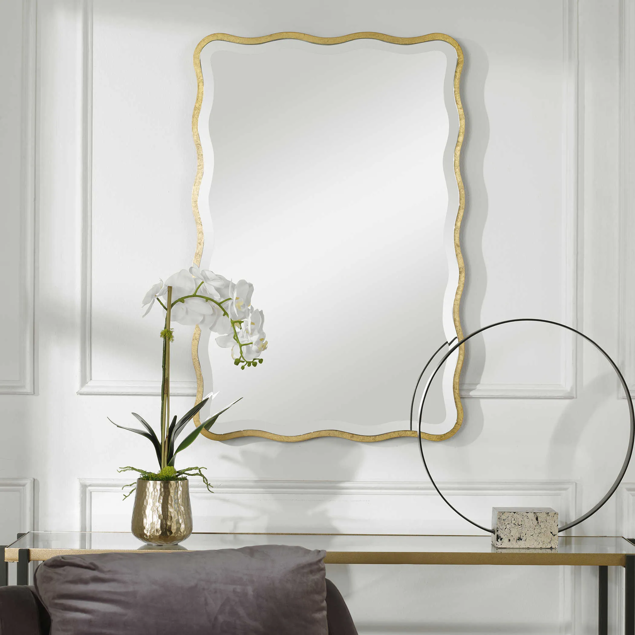 Aneta Scallop Rectangular 36" Mirror