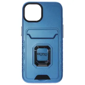 Apple iPhone 13 Mini Case, (BORO) Magnetic Ring Armor Case with Card Holder, Color Blue