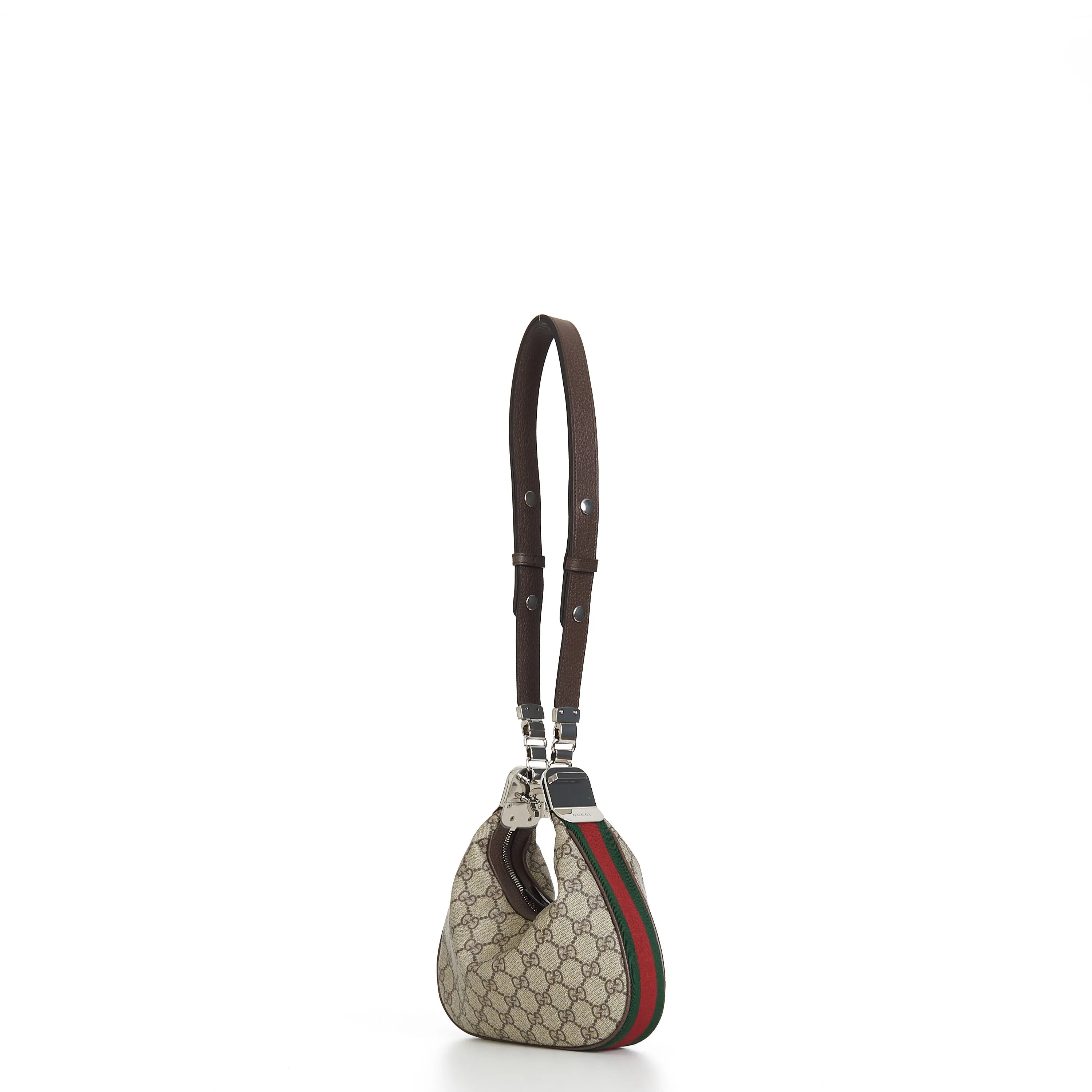 Attache Small Shoulder Bag In Beige & Ebony GG Supreme Canvas