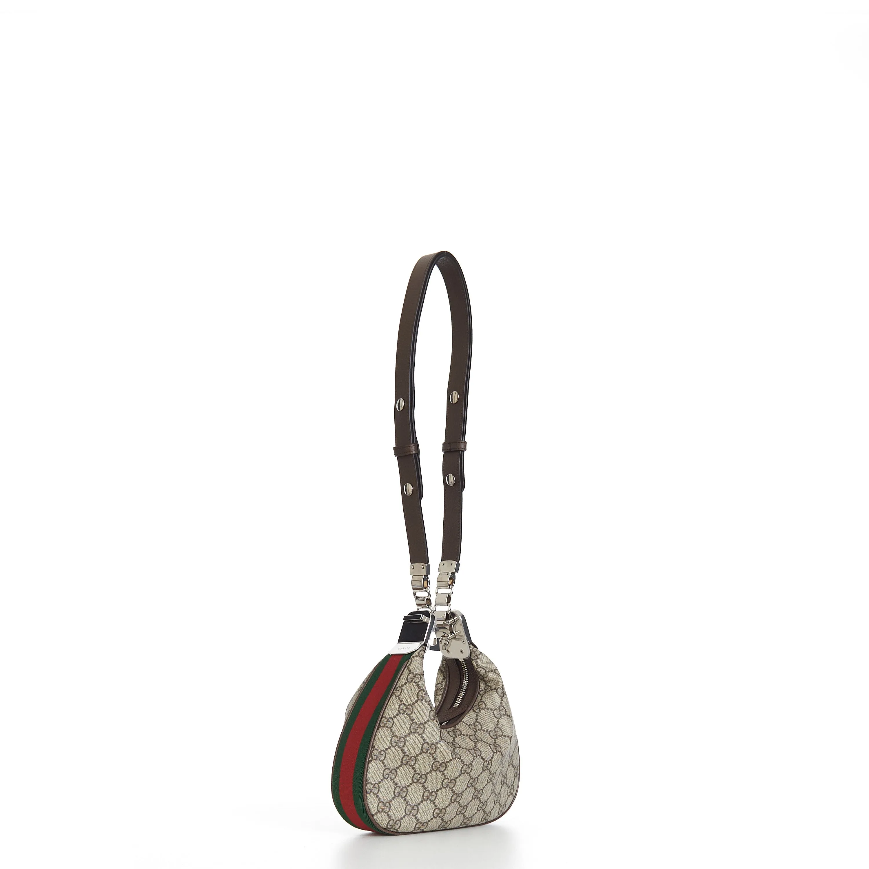 Attache Small Shoulder Bag In Beige & Ebony GG Supreme Canvas