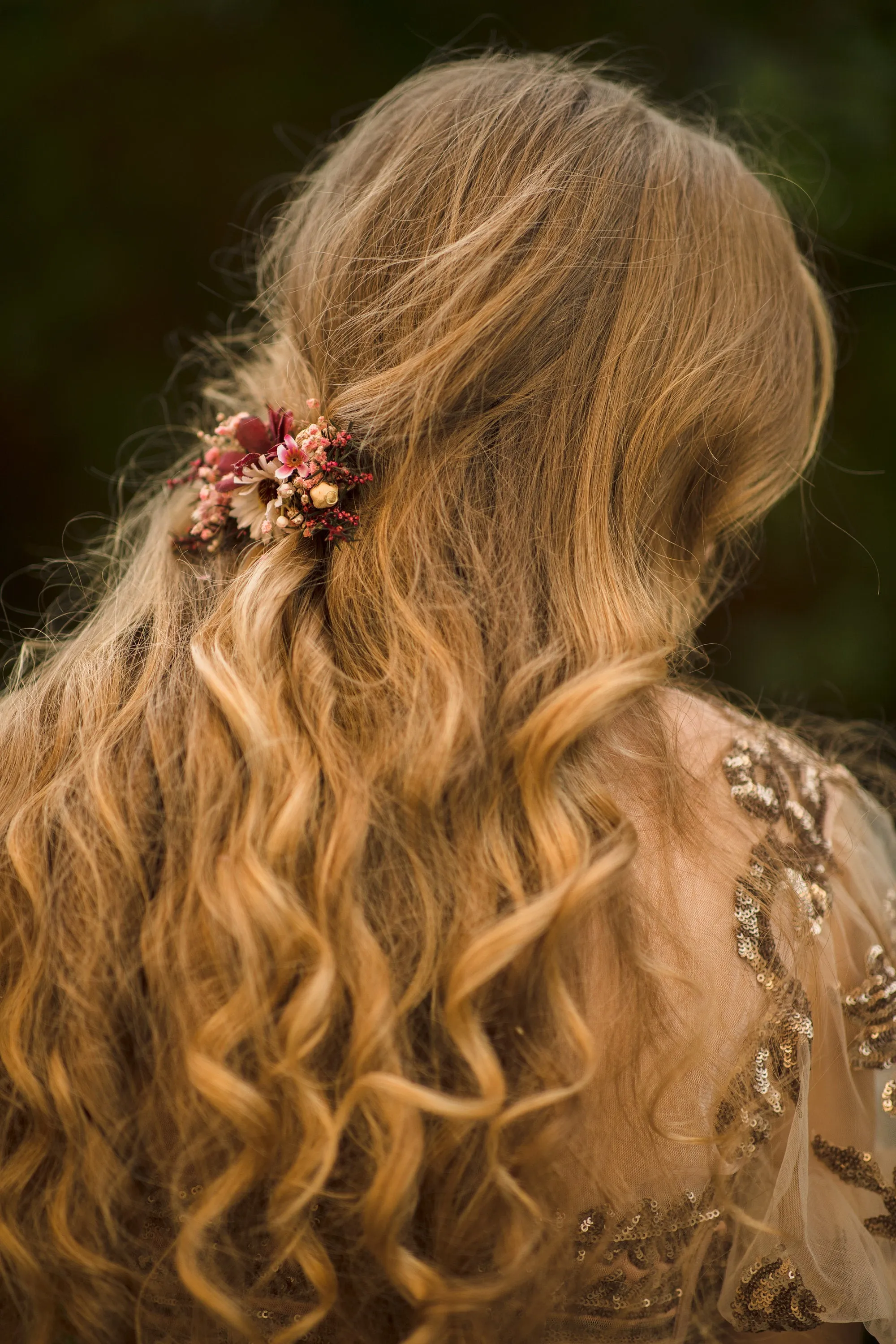 Autumn flower hair clip Burgundy Wedding red wine headpiece Bridal hair clip Hair accessories for bride Autumn wedding hair piece Magaela