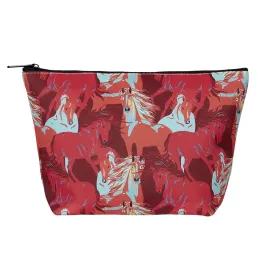 AWST Int'l Colorful Horses Cosmetic Pouch