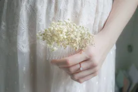 Baby's breath flower comb, hair comb, Baby's Breath hair slides, Gypsophila Bridal Comb, Dried Flowers, Boho weddings