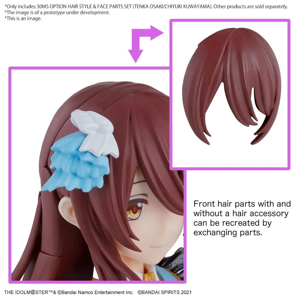 Bandai 30 Minutes Sisters 30MS The Idolmaster: Shiny Colors Option Hair Style & Face Parts (Tenka Osaki & Chiyuki Kuwayama) Accessory Model Kit