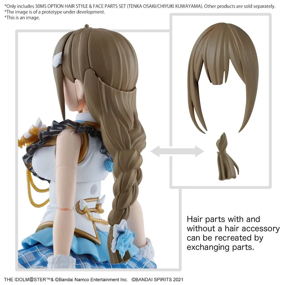 Bandai 30 Minutes Sisters 30MS The Idolmaster: Shiny Colors Option Hair Style & Face Parts (Tenka Osaki & Chiyuki Kuwayama) Accessory Model Kit