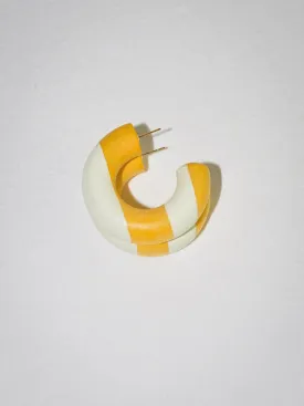 Binky and Lulu Limone Stripe Small Chunk Hoops