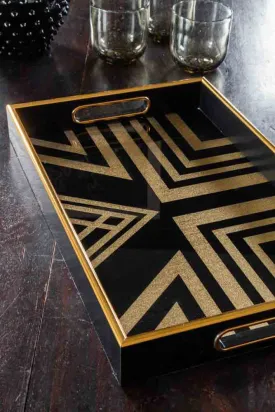 Black & Gold Square Display Tray