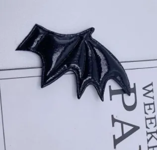 Black Bat Wings (Left and Right side) Hair Slides