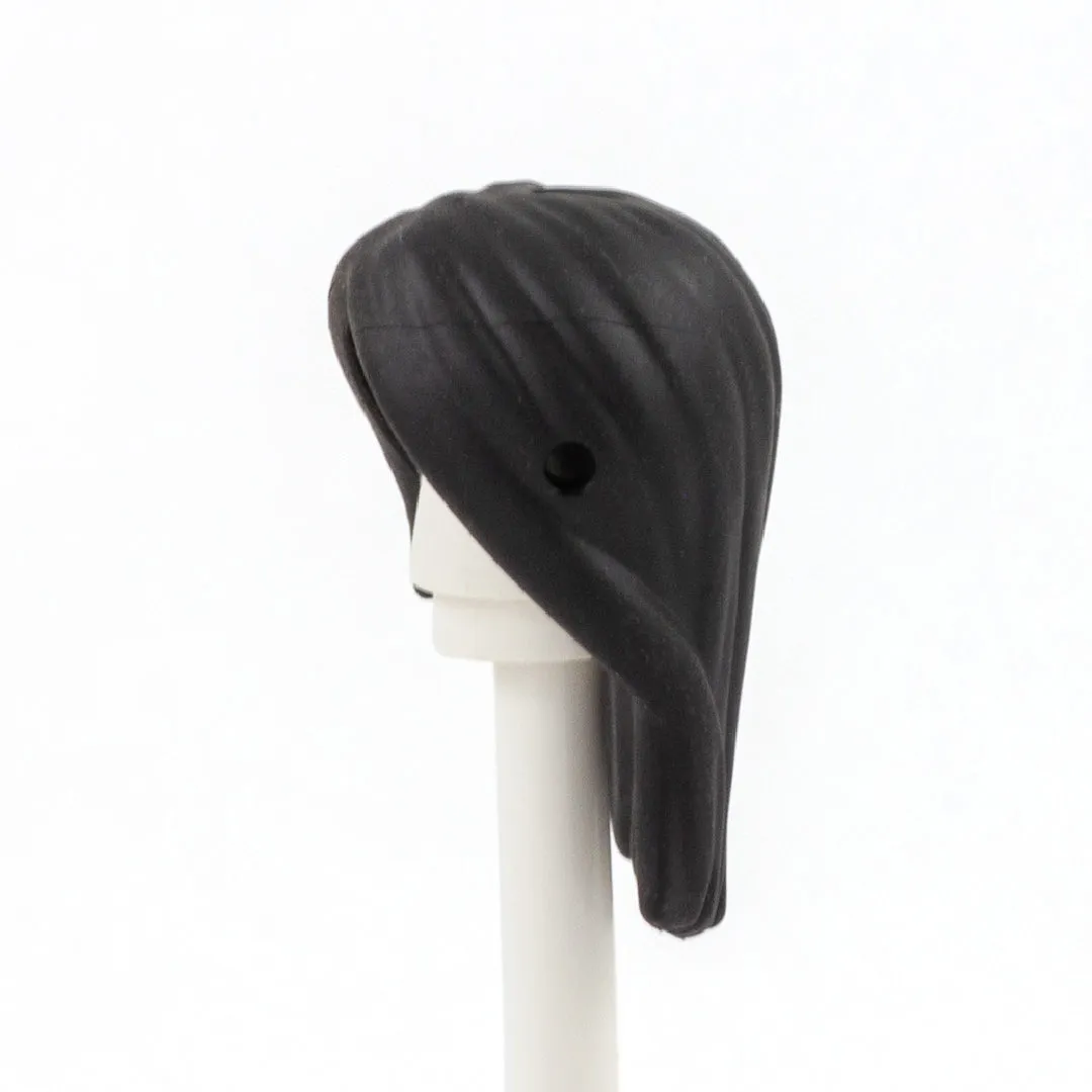 Black Long Straight Hair with Centre Parting - LEGO Friends Minifigure Hair