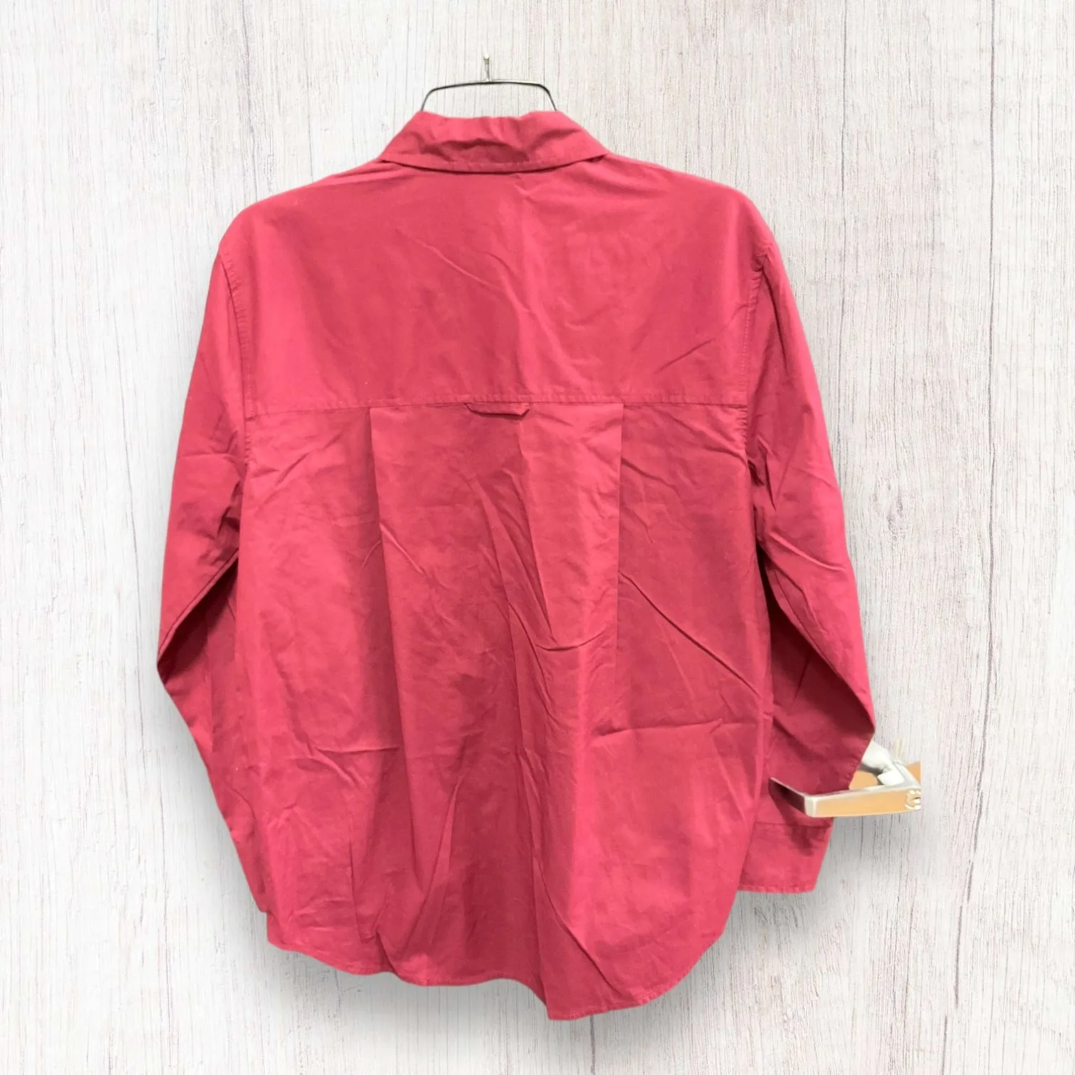 Blouse Long Sleeve By A New Day In Red, Size: M