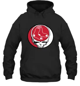 Boston Red Sox Grateful Dead Steal Your Face Baseball Adult Hoodie Sweatshirt