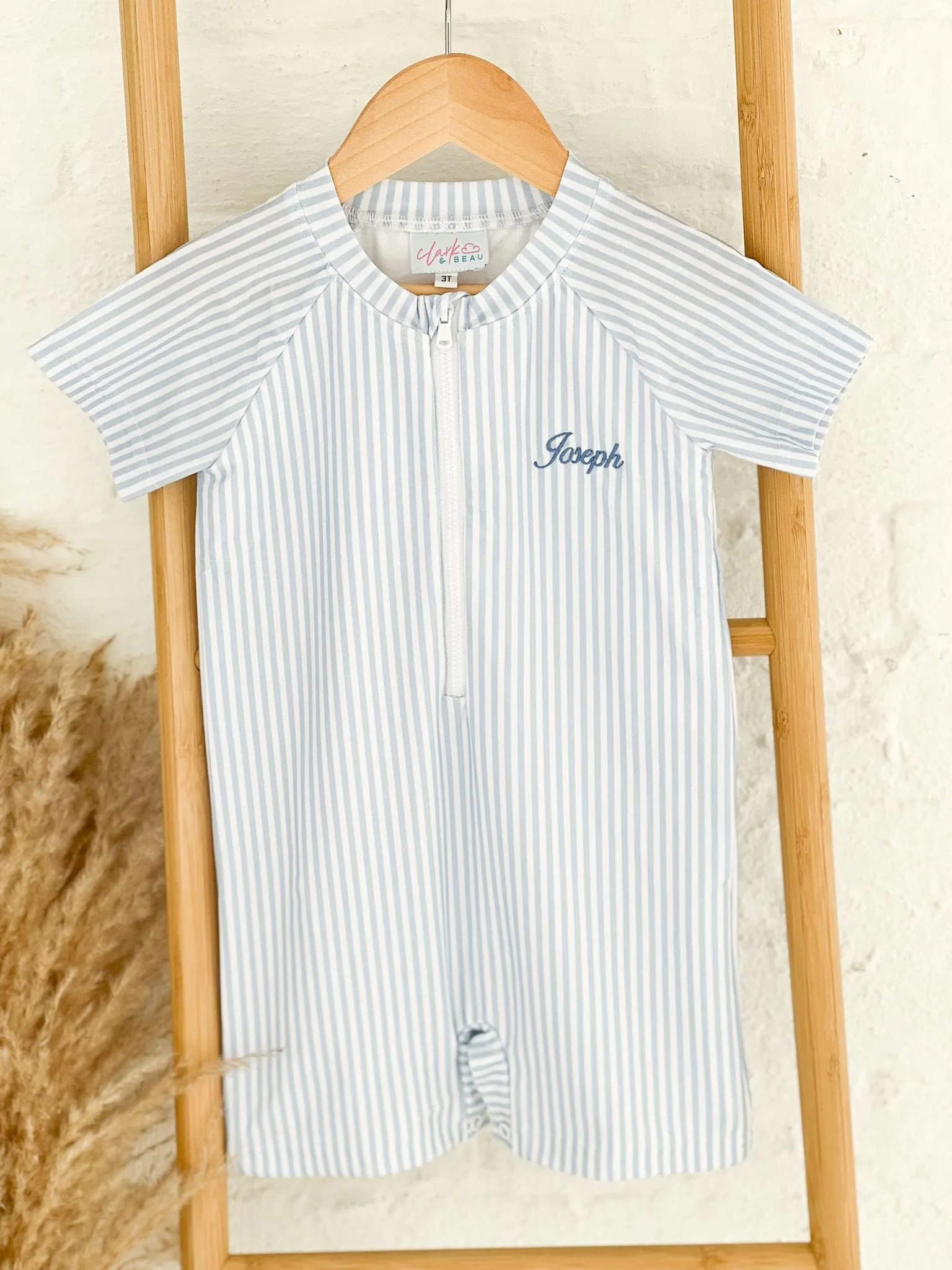 Boys Baby Blue Stripe Swimsuit