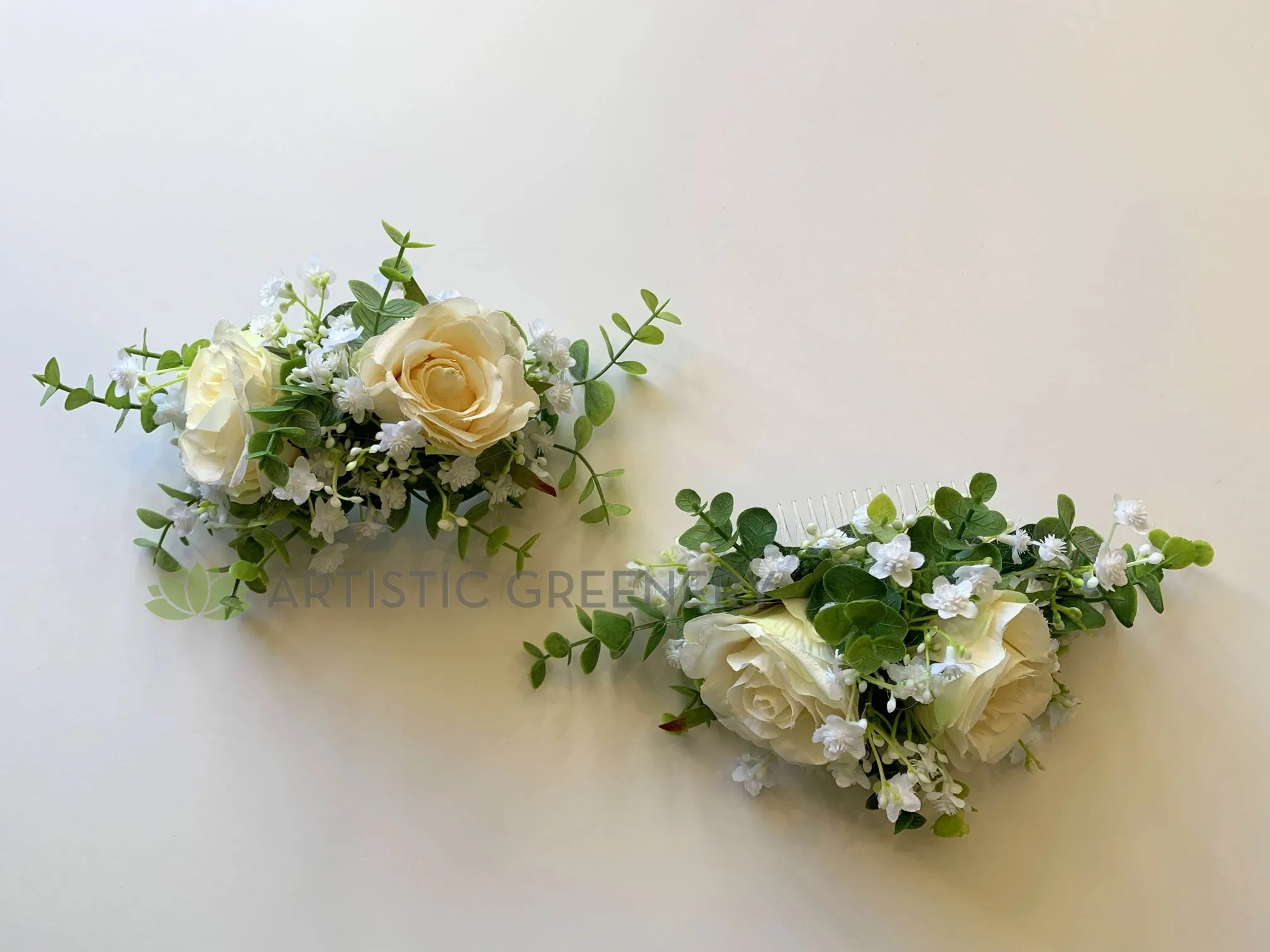 Bridal Floral Haircomb / Hairpiece - Kathleen (Code: HAIR001)