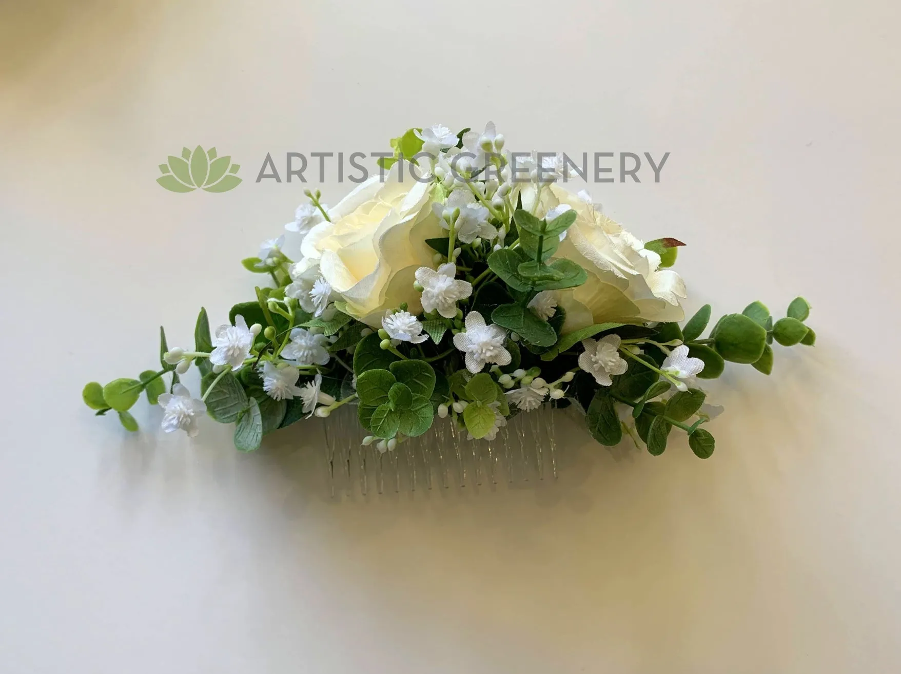 Bridal Floral Haircomb / Hairpiece - Kathleen (Code: HAIR001)