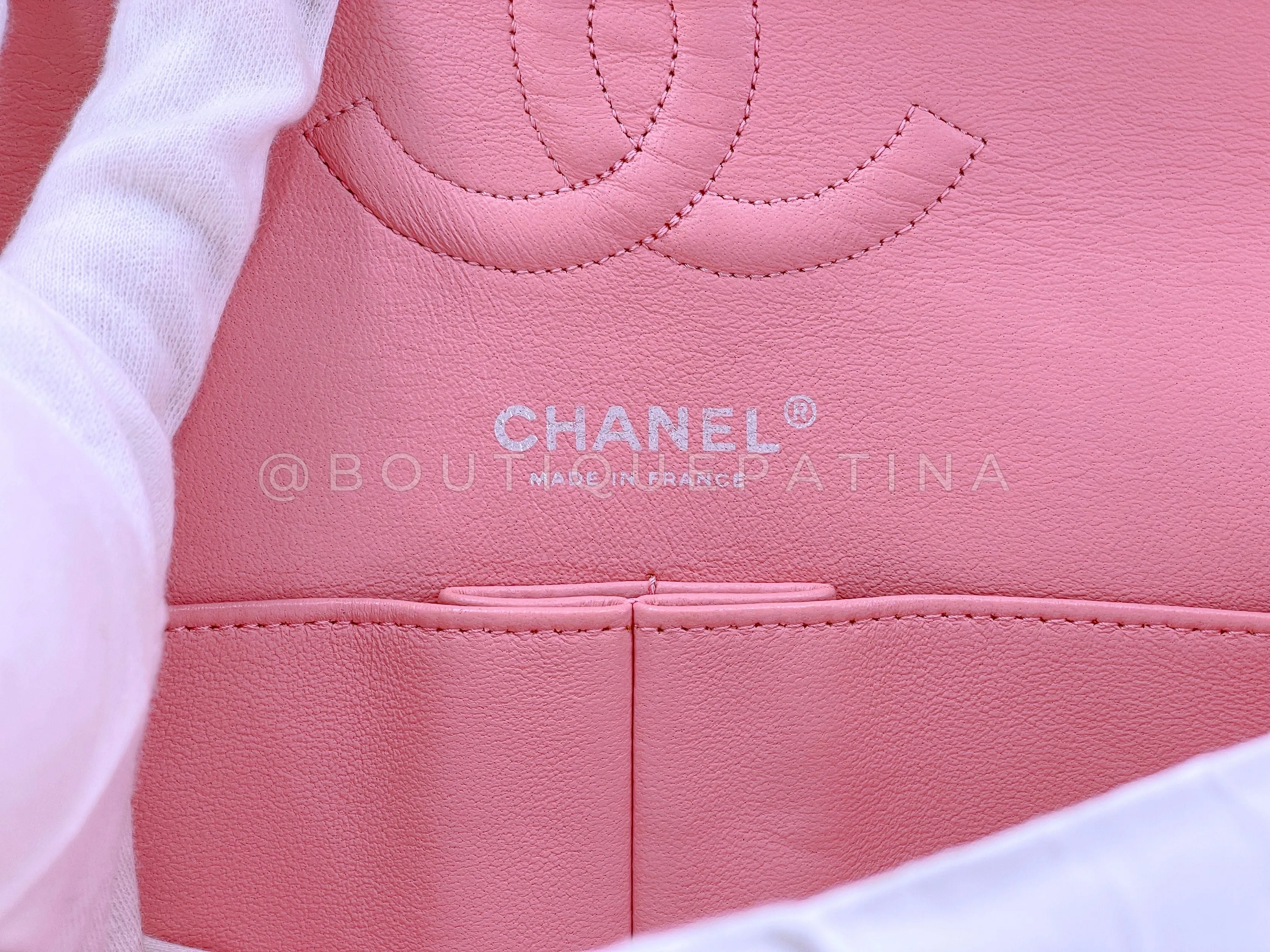 Chanel 2006 Vintage Pink Caviar Medium Classic Double Flap Bag SHW