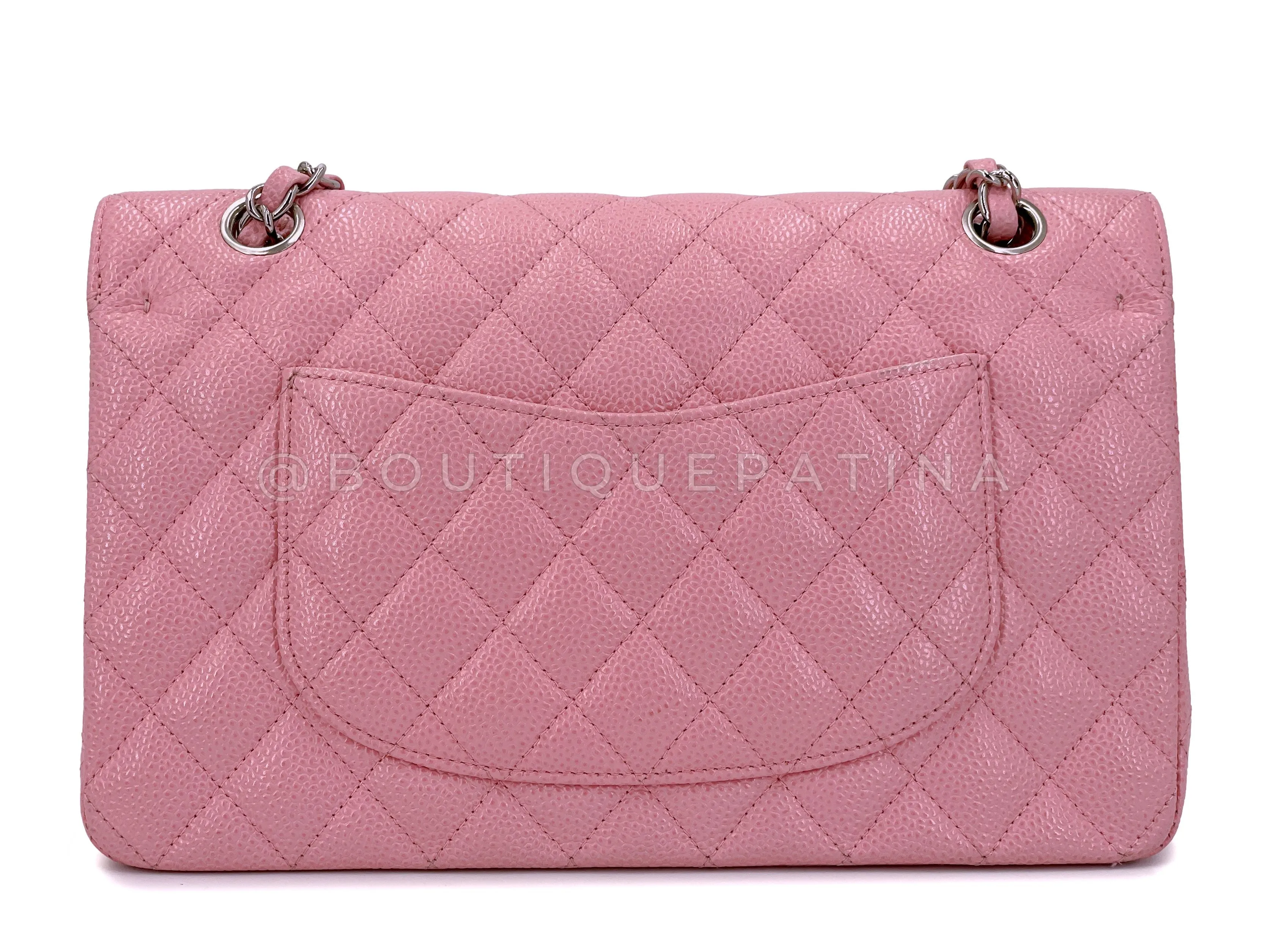 Chanel 2006 Vintage Pink Caviar Medium Classic Double Flap Bag SHW