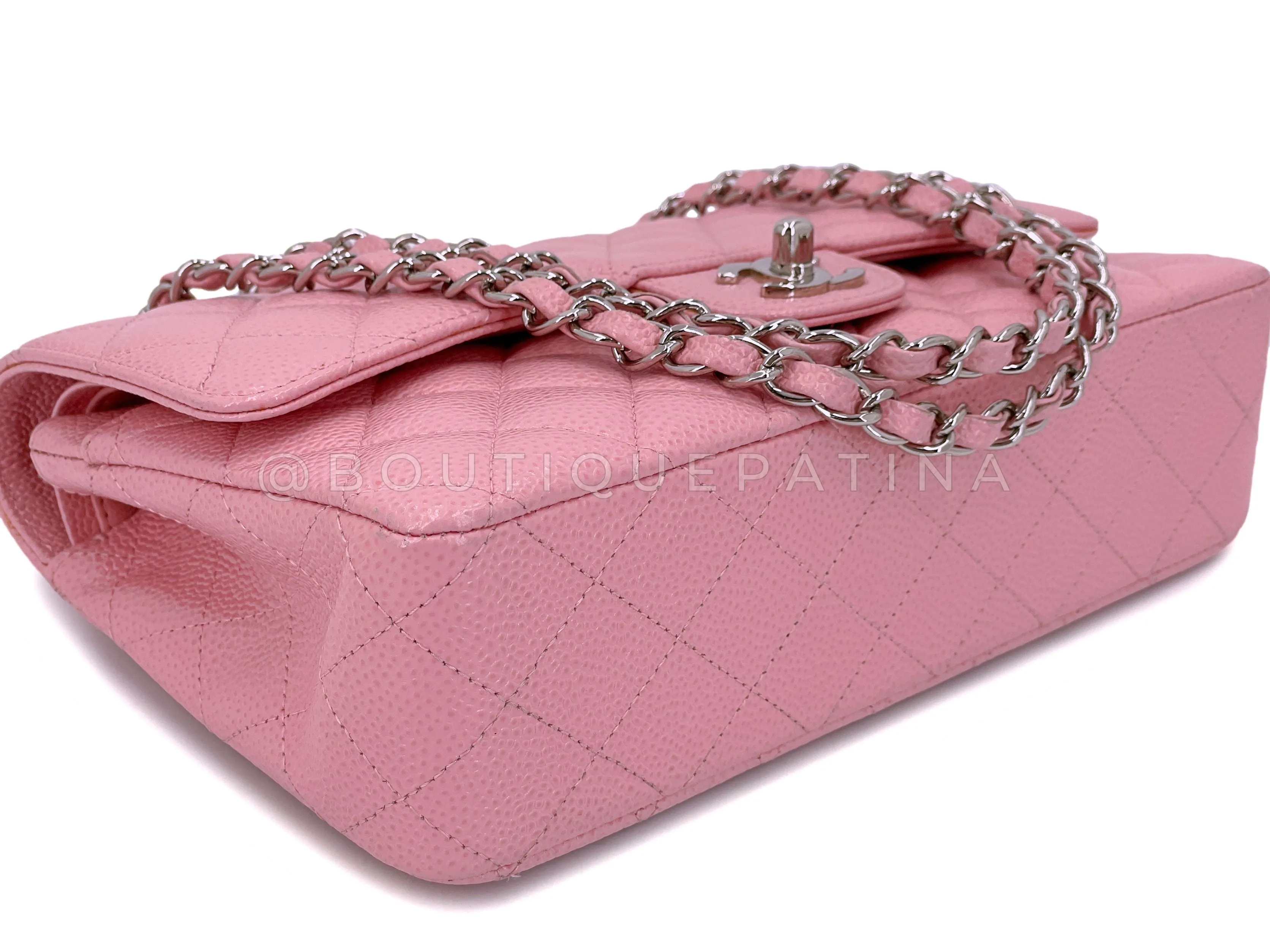 Chanel 2006 Vintage Pink Caviar Medium Classic Double Flap Bag SHW