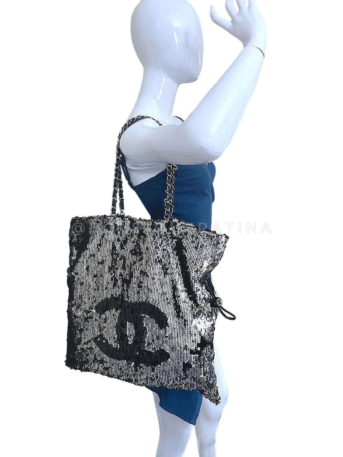 Chanel 2008 Limited XL Summer Nights Reversible Sequin Tote Bag