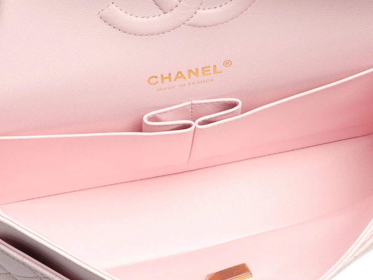 Chanel Medium/Large Light Pink Shiny Caviar Classic Double Flap