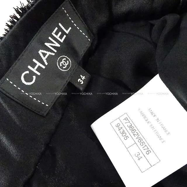 CHANEL Pants Wide Pants COCO Mark Button #34 Noir (Black) Viscose 52%/Silk 48% P73662[BRAND NEW][Authentic]