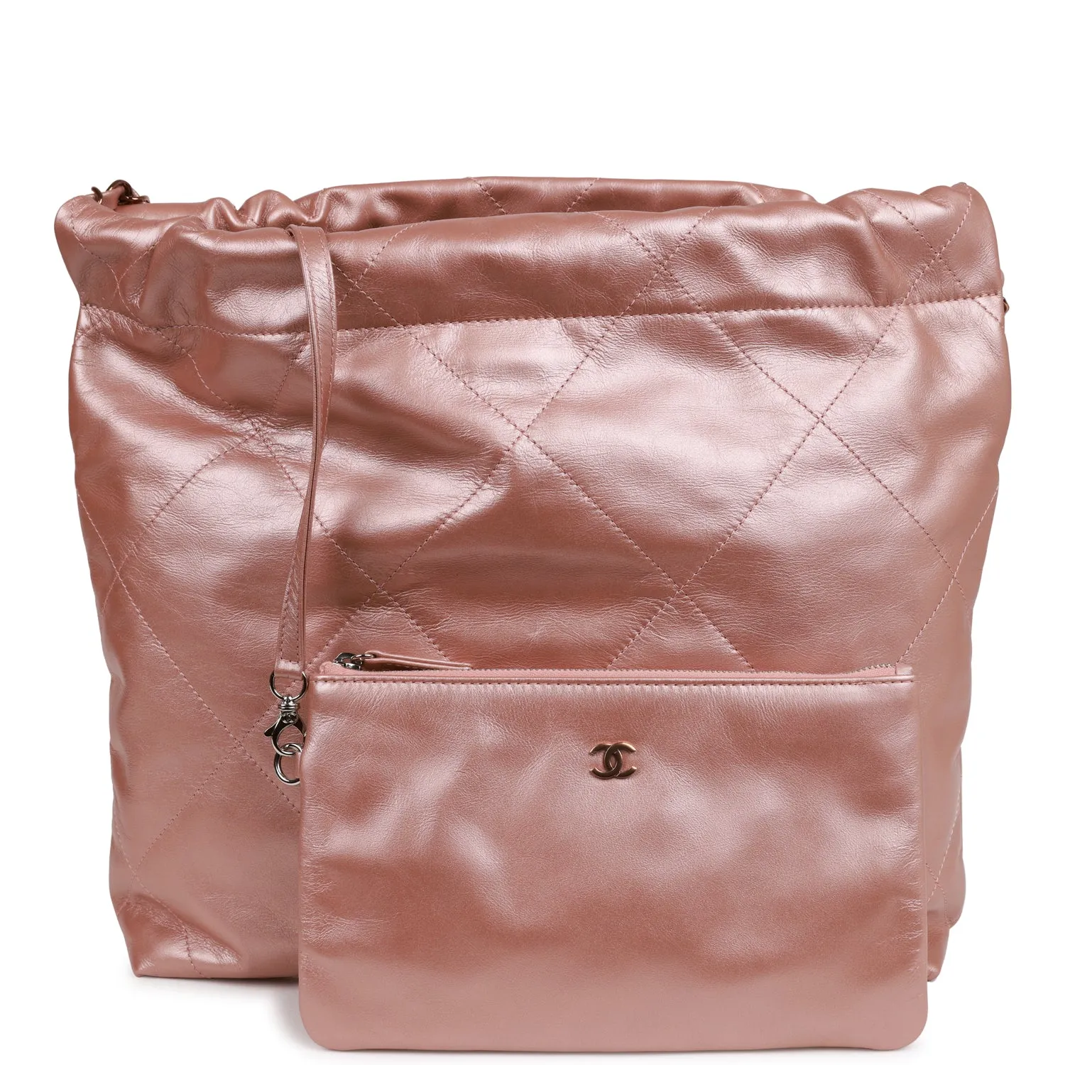 Chanel Small 22 Bag Copper Calfskin Rose Gold Hardware