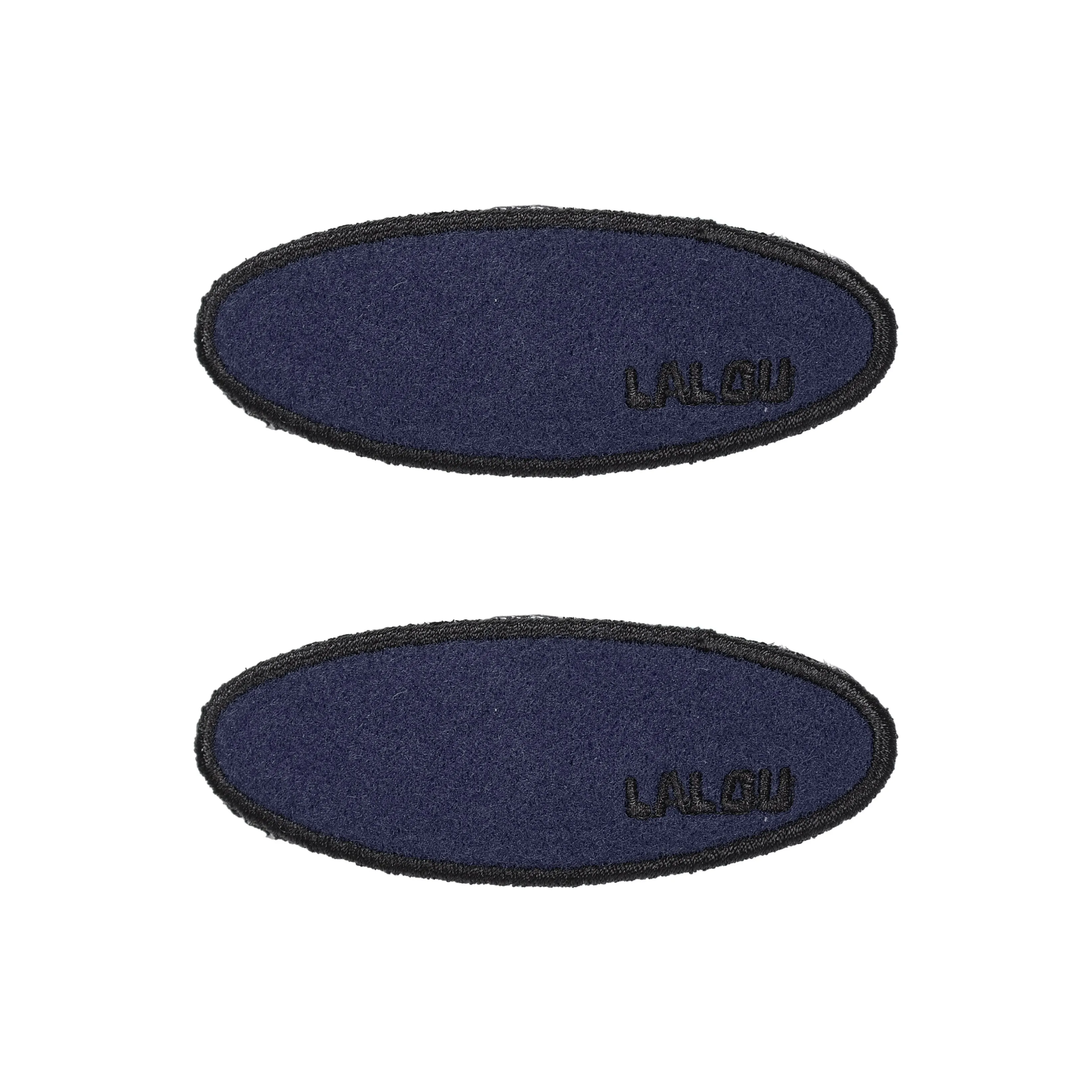 clip 2pc felt embroidered - navy