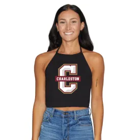 College of Charleston Black Halter Top