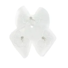 Constanza White Tulle Hair Bow