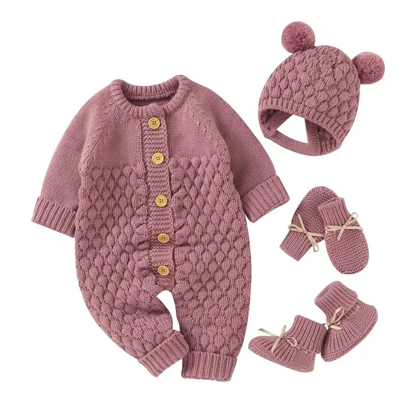 Cozy Cable Knit Baby Winter Ensemble