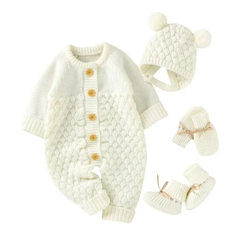 Cozy Cable Knit Baby Winter Ensemble